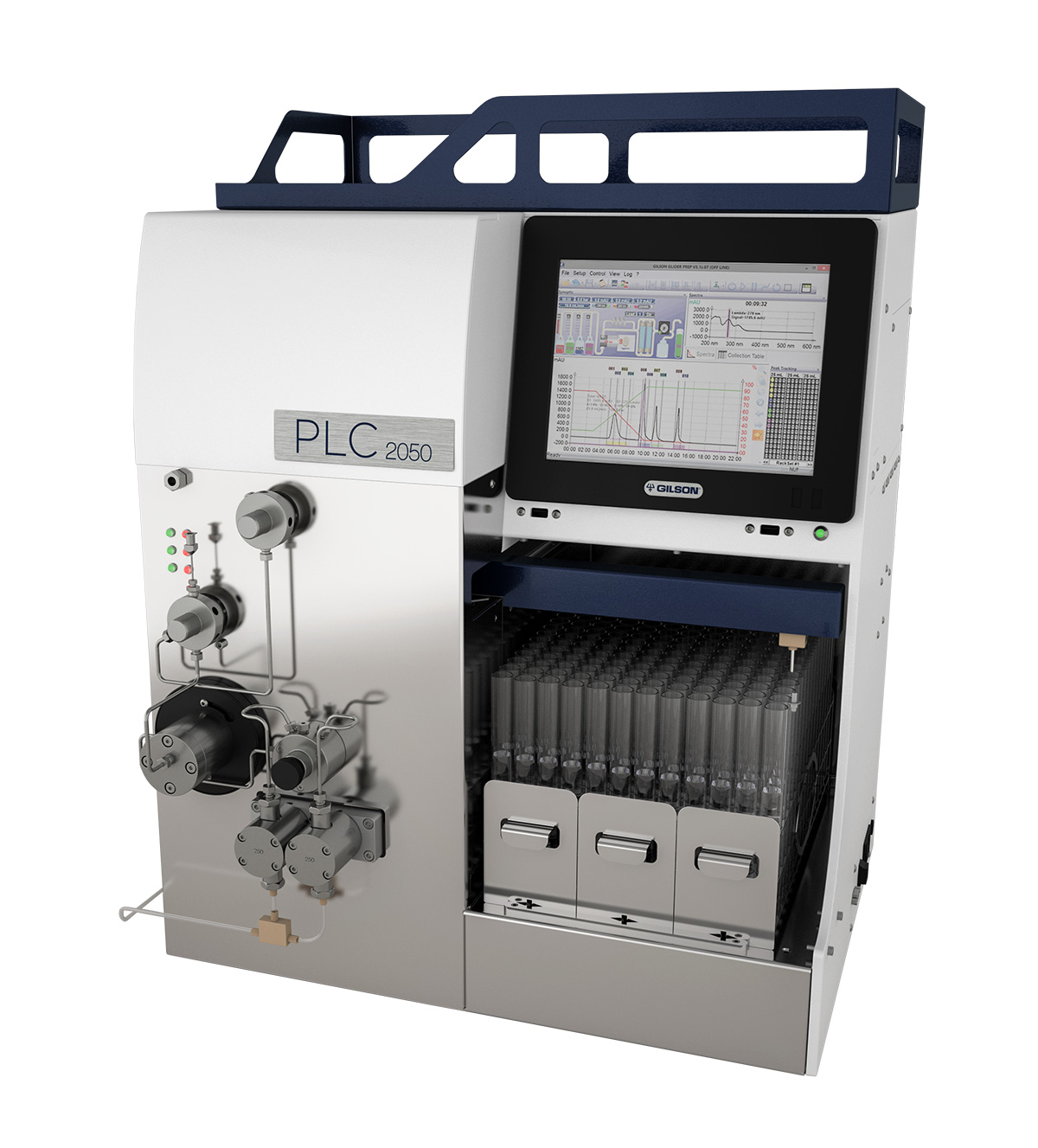 Gilson: modul Verity PLC, ki vključuje črpalko, detektor, zbiralec frakcij ter programsko opremo