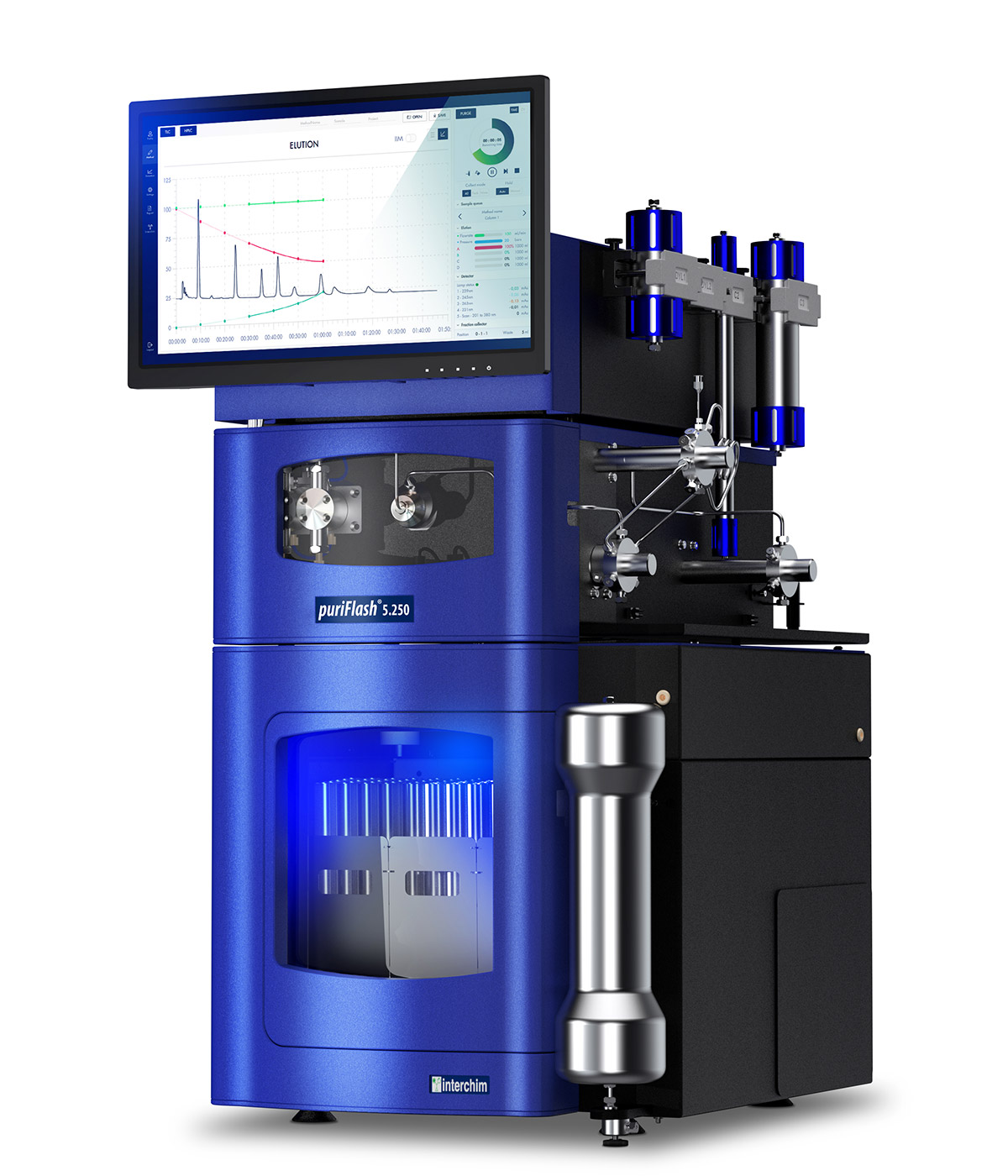 Advion Interchim Scientific: Puriflash 5250 - flash kromatografski sistem za flash in preparativno kromatografijo z dodatnim ventilom in kolonami