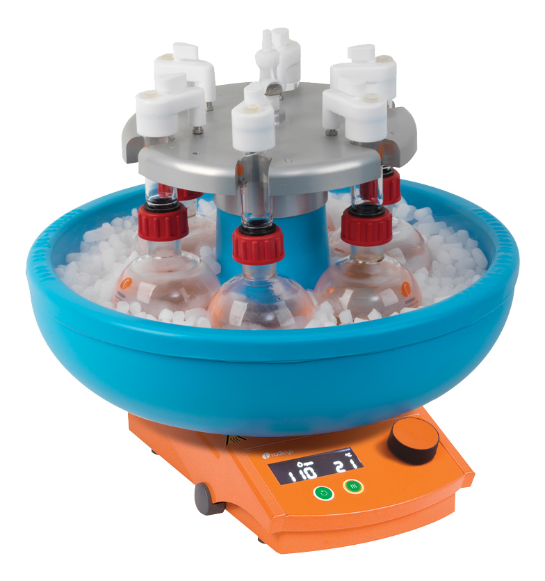 Radleys: Paralelni reakcijski sistemi Cooled Carousel 6 Plus za hlajenje in mešanje reakcij