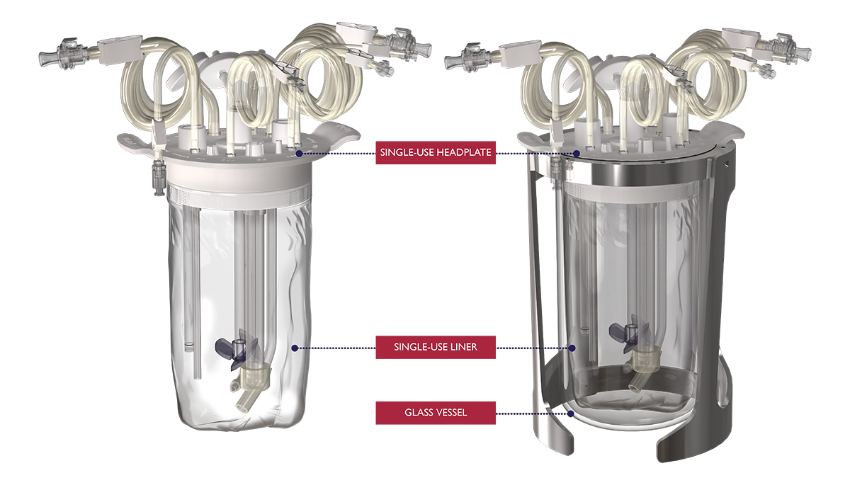 Distek: bioreaktor za enkratno uporabo BIOne s stojalom in brez